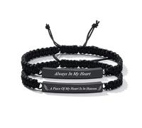 Cremation Jewelry for Ashes Urn Cuff Bangle Rope Bracelet for Men Women Cremation Bracelet for Pet Ashes Keepsake Memorial Ash Bracelet Gifts, 2PCS/SET