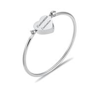 Cremation Jewelry Heart Urn Bracelet for Ashes Stainless Steels Heart Ashes Bracelet Bangle Memorial Cremation Bracelet Ashes Keepsake Jewelry Gifts for Women Girls Loss of Ones (Customize)
