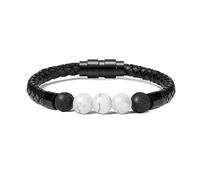 Cremation Jewelry Lava Stone Urn Bracelet for Ashes for Women Men Chakra Healing Balancing Genuine Leather Memorial Bracelets