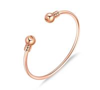 CREMATION JEWELRY Stainless Steel Ashes Keepsake Cuff Bangle Opening Bracelet for Women and Men - Double Urn to Hold Ashes, 60 mm, 316L, strontium titanate
