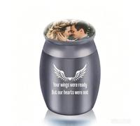 Cremation Keepsake Urn 30×40mm Airtight Ashes Jar, Wings Angel Memorial