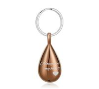 Cremation Keychain for Ashes Always In My Heart Urn Locket Cremation Jewelry Teardrop Memorial Keepsake Keychain