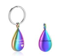Cremation Keychain for Ashes Always In My Heart Urn Locket Cremation Jewelry Teardrop Memorial Keepsake Keychain