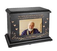 Cremation Memorial Urn for Human Ashes - Wooden Picture Frame Box for Adult Male Female - Burial Casket for Men Women Child - Holds Up to 250 LBS