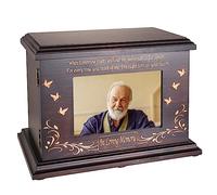 Cremation Memorial Urns for Human Ashes Adult Male Female, Wooden Picture Frame Urns Box and Casket for Men Women Child, Burial Funeral for Ashes, Holds Up to 250 LBS