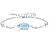 Cremation Urn Bracelet for Ashes for Women 925 Sterling Silver Oval Cubic Zirconia/Opal/Infinity Heart Rose Gold Memorial Jewellery Sympathy Gift Locket Gifts for Loss of a Loved One, 15mm X 7mm, 925