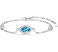 Cremation Urn Bracelet for Ashes for Women 925 Sterling Silver Oval Cubic Zirconia/Opal/Infinity Heart Rose Gold Memorial Jewellery Sympathy Gift Locket Gifts for Loss of a Loved One, 15mm*13mm, S925