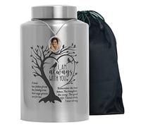 Cremation Urn for Ashes Large Decorative Urn for Human Ashes Up to 220 lbs Memory Decorative Funeral Burial Urn for Male Female Ashes with Velvet Bag (Silver urn- Tree of Life)