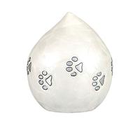 Cremation Urn for Ashes Mini urn exquisite small cremation for small amount human ash adult children ash storage tank ceramic material beautiful souvenir (white color, paws) (Size : A)