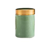 Cremation Urn for Small Pets, Ceramic Ashes Container with Cracked Glaze and Leaf Design, Memorial Keepsake for Pet Ashes(D)