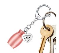 Cremation Urn Keychain for Pet | Dog Urn Keychain Keepsake Cylinder,Cylinder Sympathy Loss of Pet Keyring, Memorial Pendant Keychain for Puppy Love