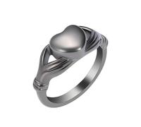 Cremation Urn Ring for Ashes for Women Stainless Steel Hand Held Heart Finger Ring Waterproof Memorial Keepsake Cremation Ring Holds Loved Ones Ashes