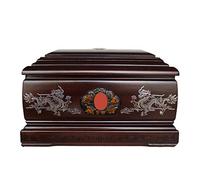 Cremation urns, Ashes Cremation Urn Woodcarving Craftsmanship 'Two Dragon' Pattern Guard Your Lover Forever Memory Box