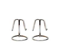 Cremation Urns Ashes Set Of Two Heart Keepsake Stands (Silver)