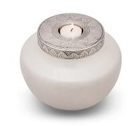 Cremation Urns for Human Ashes Adult - Large White Candle Urn - Decorative Urn for Ashes, Display at Home to Keep Your Beloved Close - for Male or Female - Pet Urn - Dog Urns for Ashes Large