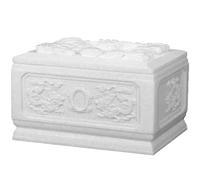 Cremation urns, High-end White Jade Longevity Boxes, Urns, Dragon Palace, Unisex Funeral Supplies Millennium unchanged(B)