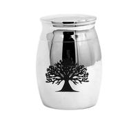 Crematory Urns - Small Keepsake Jars in Tungsten Carbide, Stainless Steel Memorial Urns for Human Ashes and Cats Ashes