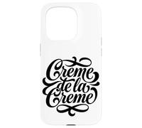 Creme de la Creme Elegant Script Lettering Case for iPhone 15 Pro