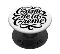 Creme de la Creme Elegant Script Lettering PopSockets Adhesive PopGrip