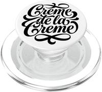 Creme de la Creme Elegant Script Lettering PopSockets PopGrip for MagSafe