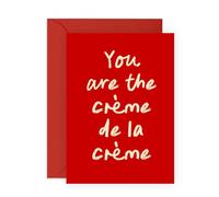 Crème de la Crème Greeting Card - Elegant French-Inspired Love & Appreciation Card - Gifts for Husband, Wife, Spouse, Babe, Partner, Mum, Dad. Mother, Father - Comes with Sweet Stickers