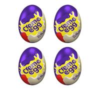 Creme Egg 40g x Pack of 4 - White - Featuring the Great Taste You Know and Love, a White Chocolate Shell, and a Gooey, Fondant Centre