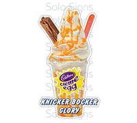 Creme Egg KBG Whippy Ice Cream Sticker - 16cm high Knickerbocker Glory die cut vinyl decal