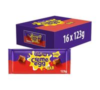 Creme Egg Milk Chocolate Bar with Soft Foundant Centre 123g Bar (Pack of 16)
