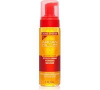 Creme of Nature Argan Oil From Morocco Style & Shine Foaming Mousse, 207 ml | Foaming mousse that defines curls, controls frizz and adds lightweight, natural-looking shine and hold. Made with argan oil.