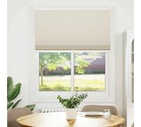 Creme Plisse Blind 100x125cm, No Drill Window Shades for Indoor Windows, Adjustable Pleated Fabric Privacy Screen for Home & Office