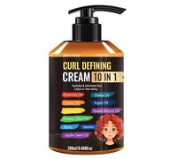 Crème pour boucles sans rinçage - 280 ml de crème hydratante anti-frisottis, traitement coiffant léger avec formulule hydratante, accessoire de soin des cheveux, utilisation en salon, à la