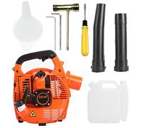 Cremlank Cordless Leaf Blower - 26cc Portable Handheld Garden Vacuum & Mulcher,Petrol Leaf Blower for Blowing Leaf/Snow/Dust/PC, Vacuuming Yard/Patio Orange