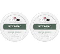 CREMO - Barber Grade Hair Styling Cream For Men - Medium Hold & Medium Shine - 113g (Pack of 2)