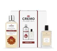 Cremo Bourbon & Oak Gift Set - Fragrance & Body Wash - 100ml, 473ml | A refined duo in a cotton canvas bag, with a woody and ambery signature fragrance; Perfect for gifting or treating yourself