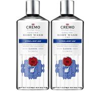 CREMO - Cooling Body Wash For Men - Rejuvenating Citrus & Mint Leaf Shower Gel - 473ml (Pack of 2)