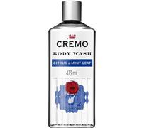CREMO Citrus & Mint Leaf Body Wash for Men - Green & Refreshing - 473ml | Made in France, this rich-lathering shower gel cleanses and moisturizes; A multi-layered fragrance with a refined scent
