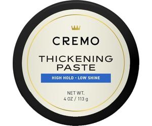 Cremo Premium Barber Grade Hair Styling Thickening Paste, High Hold, Low Shine, 4 Ounce