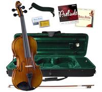 Cremona SV-500 1/2 Artist Violin Bundle - Setup and Ready to Play with Lightweight Case and Accessories Included - Select Solid Tonewoods and Ebony Fittings for Exceptional Tone and Playability