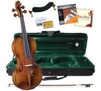 Cremona SV-800 Violin Bundle 4/4 Full Size - Setup, Ready to Play - Case and Accessories - Hand Varnished Select Solid Tonewoods with Relic'd Finish, Ebony Fingerboard and Hill-Style Boxwood Fittings