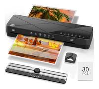 Crenova A3 Laminator, Laminator Machine 3-6mil with 30 Laminating Sheets 60s Quick Warm Up Auto-Off, 6 in1 Laminating Machine ABS Jam Free for Home Office School, Black