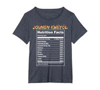Creole Day Nutrition Facts Madras Jounen Kweyol Saint.Lucia T-Shirt, Women's Plus, Heather Blue, 1X