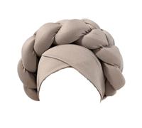 CreoQIJI Headband Boho Braided Turban Hat, African Turbans for Women, Headwear for Black Women, Braided Silky Turban Hats, Hair Band, Elastic (GY2, One Size)