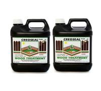 Creoseal Plus Dark Brown Oil Based Timber Wood Treatment Creosote Substitute (Creocote Equivalent) 2 x 4 Litre (8 litres Total)