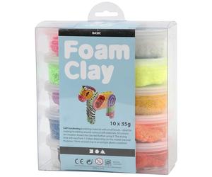 Creotime Foam Clay Basic Colour Set (10pc)