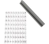 Creotime Rubber stamps Alphabet and numbers 6 mm - 83 pieces (US IMPORT)