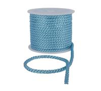 Crepe Cord - 6mm Cotton Rope, Strong Macrame Cord for DIY Craft Projects, Piping Cord for Cushions, Nylon Drawstring Cord, Durable & Multi-Purpose Cotton Nylon Strong String (Pale Blue, 25)