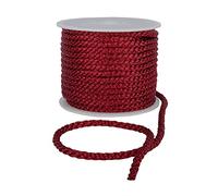Crepe Cord - 6mm Premium Cotton Rope, Strong Macrame Cord for DIY Craft Projects, Piping Cord for Cushions, Nylon Drawstring Cord, Durable & Multi-Purpose Cotton Nylon Strong String (Burgundy,5m)