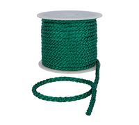 Crepe Cord - 6mm Premium Cotton Rope, Strong Macrame Cord for DIY Craft Projects, Piping Cord for Cushions, Nylon Drawstring Cord, Durable & Multi-Purpose Cotton Nylon Strong String (Dark Green,10m)