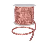 Crepe Cotton Rope - Premium 6mm Macrame Cord for Cushions & DIY Crafts (Pink, 10m)