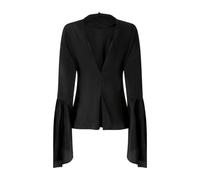 Crepe de Chine Blouse with Rear Neckline - female - PINKO - Blazers - Black - M - Jackets M